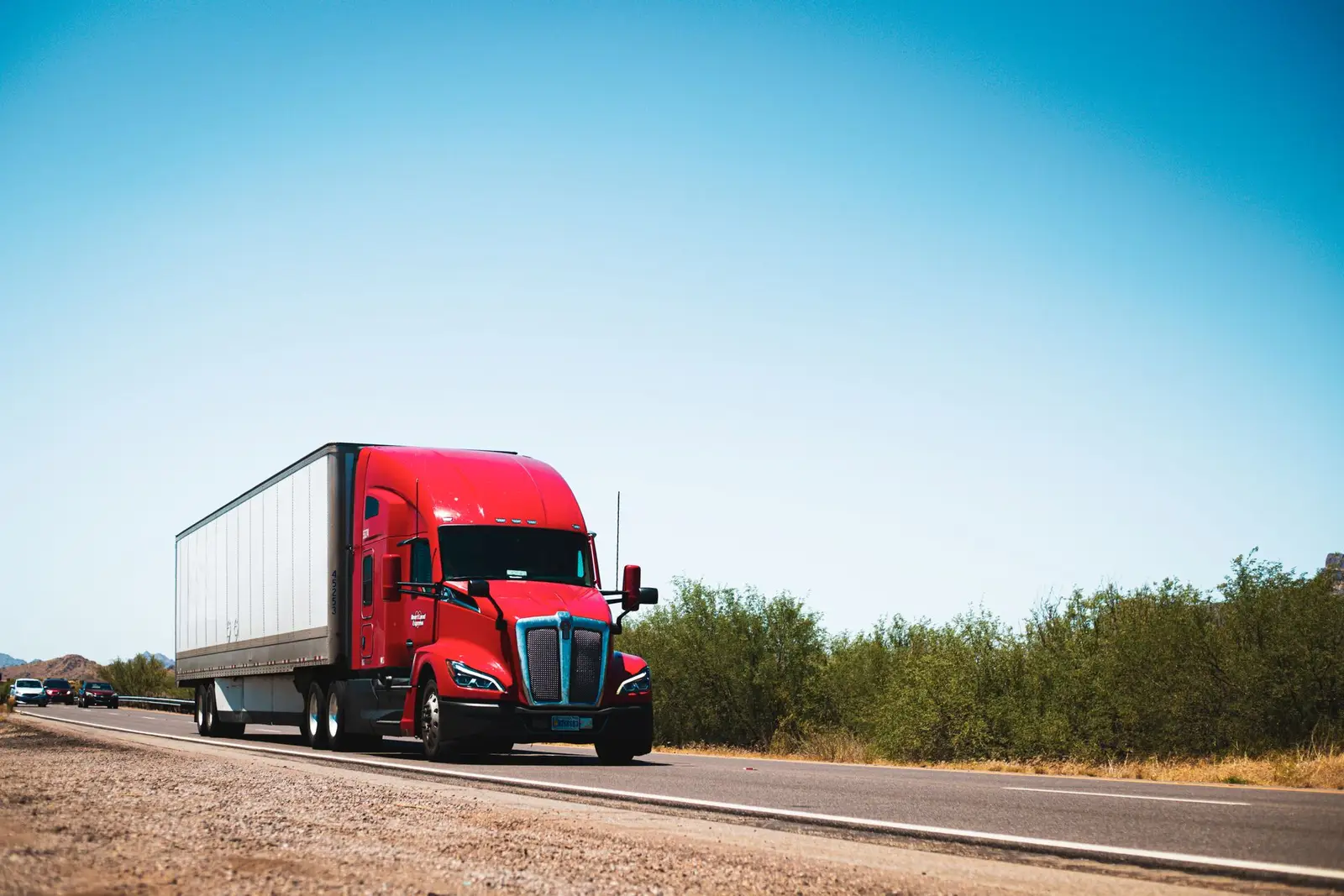 Hauling truck on the highway — Turtledove Logistics